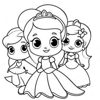 Adorable Disney Princesses Coloring Page 1572-1301