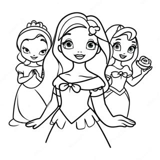 Adorable Disney Princesses Coloring Page 1572-1302