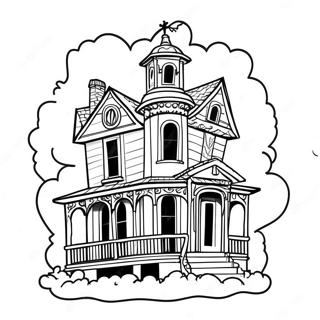 Haunted Mansion Exterior Coloring Page 15739-12699