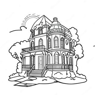 Haunted Mansion Exterior Coloring Page 15739-12700