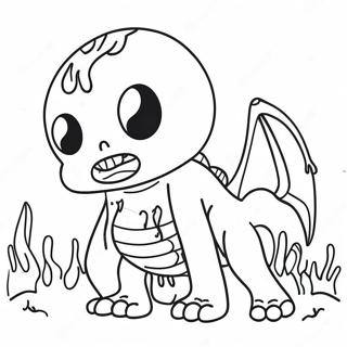 Blood Themed Monster Coloring Page 15749-12708