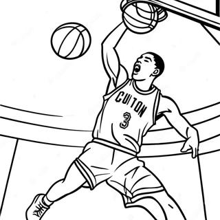 Jayson Tatum Dunking Basketball Coloring Page 15759-12718