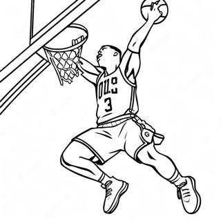 Jayson Tatum Dunking Basketball Coloring Page 15759-12719