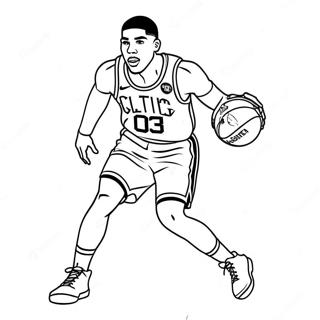 Jayson Tatum In Action Coloring Page 15760-12714