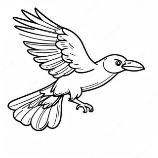 Majestic Ravens In Flight Coloring Page 15770-12726