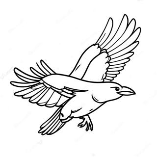 Majestic Ravens In Flight Coloring Page 15770-12727