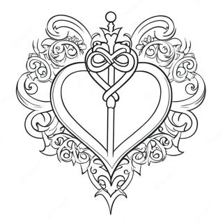 Kingdom Hearts Logo Coloring Page 15789-12742