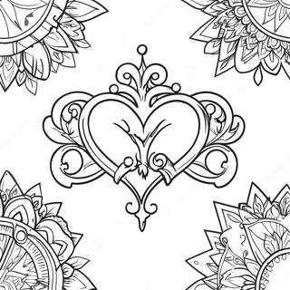 Kingdom Hearts Logo Coloring Page 15789-12744