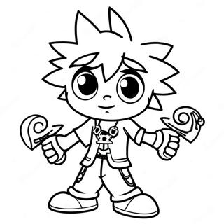 Sora With Keyblade Coloring Page 15790-12738