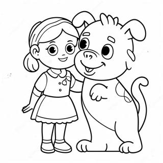 Friendly Charlotte With Wilbur Coloring Page 15800-12749