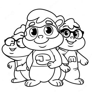 Alvin And The Chipmunks Coloring Page 1581-1307