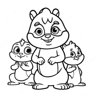 Alvin And The Chipmunks Coloring Page 1581-1308