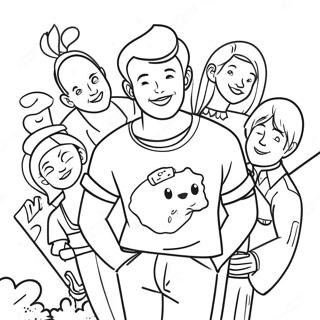 Fun Collaborative Coloring Page With Friends 15820-12767