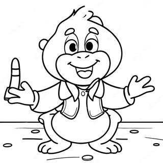 Alvin Singing On Stage Coloring Page 1582-1311