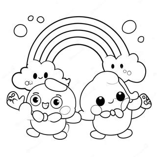 Cheerful Rainbow Friends Red Coloring Page 15830-12782