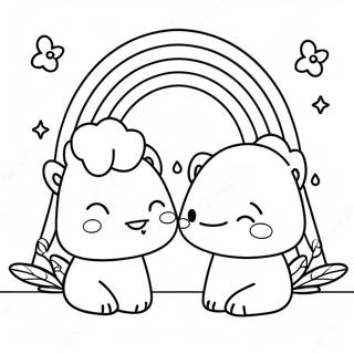 Cheerful Rainbow Friends Red Coloring Page 15830-12783