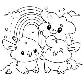 Cheerful Rainbow Friends Red Coloring Page 15830-12784