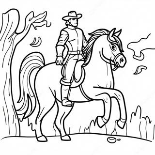 Spooky Headless Horseman Coloring Page 15840-12780