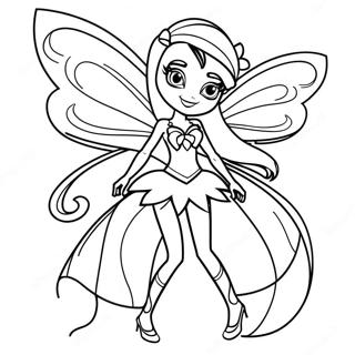 Enchanting Winx Club Fairy Coloring Page 15860-12793