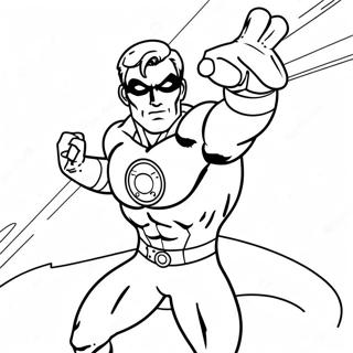 Green Lantern In Action Coloring Page 15870-12801