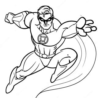 Green Lantern In Action Coloring Page 15870-12802