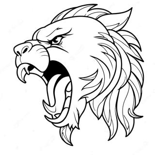 Majestic Beast Roaring Coloring Page 15880-12814