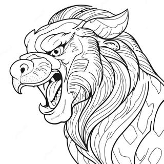 Majestic Beast Roaring Coloring Page 15880-12816