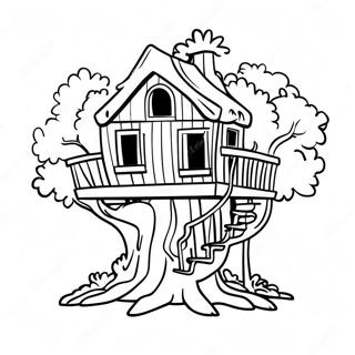 Tree House Coloring Pages