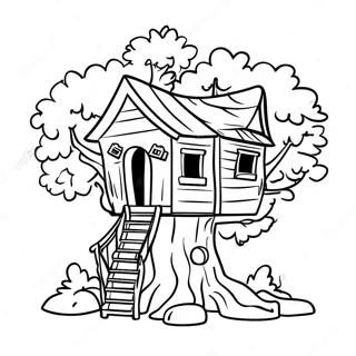 Tree House Coloring Page 15909-12835