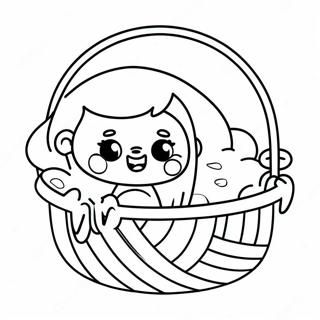 Baby Moses In The Basket Coloring Page 15919-12842