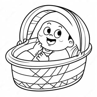 Baby Moses In The Basket Coloring Page 15919-12844