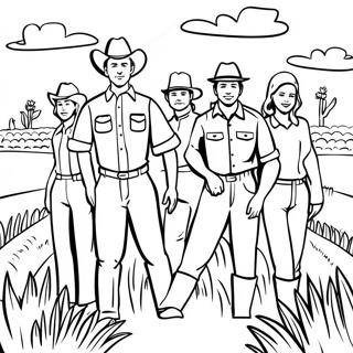 Ffa Members In Farm Field Coloring Page 15930-12849