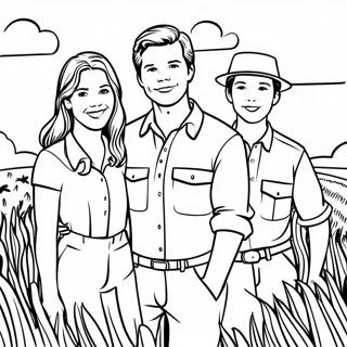 Ffa Members In Farm Field Coloring Page 15930-12851