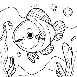 Catfish Underwater Scene Coloring Page 15939-12859