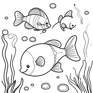 Catfish Underwater Scene Coloring Page 15939-12860