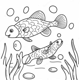 Playful Catfish Swimming Coloring Page 15940-12861