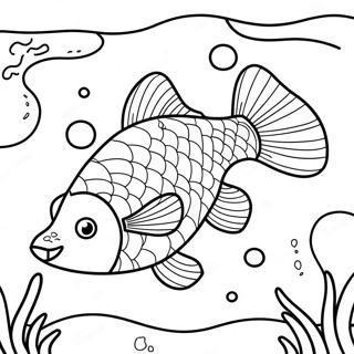 Playful Catfish Swimming Coloring Page 15940-12863