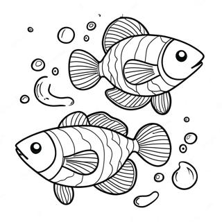 Playful Catfish Swimming Coloring Page 15940-12864