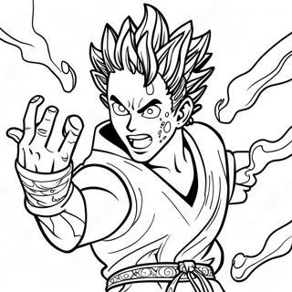 Dabi With Fiery Powers Coloring Page 15950-12870