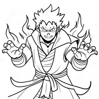 Dabi With Fiery Powers Coloring Page 15950-12871