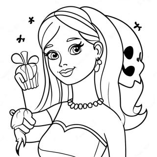 Barbie Halloween Coloring Page 15979-12901