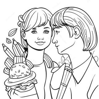 Friends Art Lab Banner Coloring Page 16019-12923