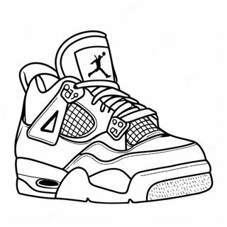 Jordan 4 Sneaker Coloring Page 1601-1323