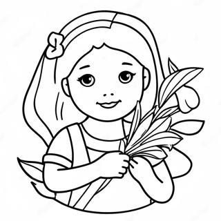 Flower Girl Coloring Pages