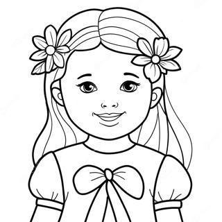 Flower Girl With Beautiful Bouquet Coloring Page 16029-12928