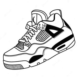 Cool Jordan 4 Sneaker Coloring Page 1602-1328