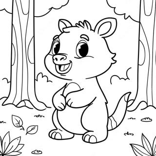 Cute Gruffalo In The Forest Coloring Page 16060-12957