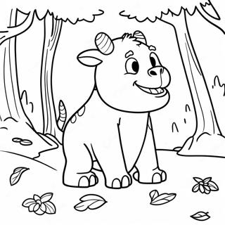 Cute Gruffalo In The Forest Coloring Page 16060-12958