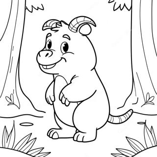 Cute Gruffalo In The Forest Coloring Page 16060-12959