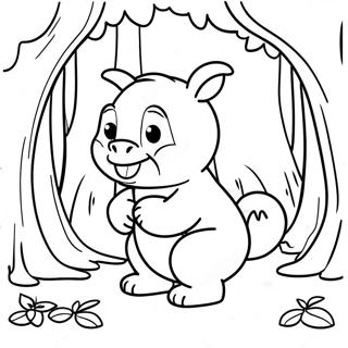 Cute Gruffalo In The Forest Coloring Page 16060-12960